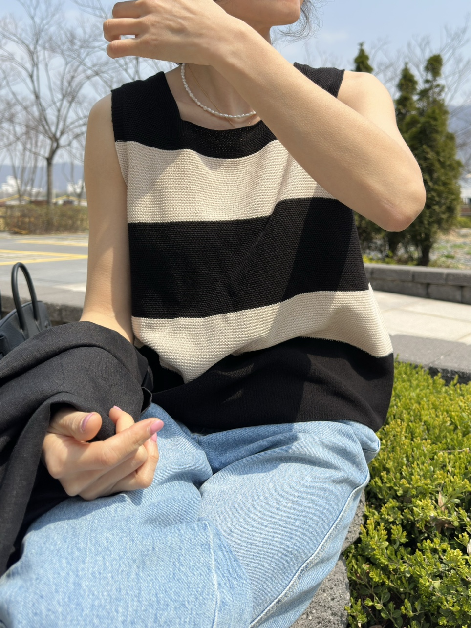 배색 니트나시