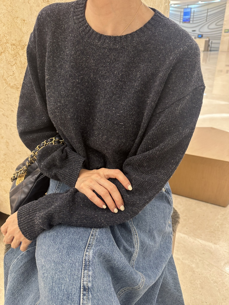 믹스 라운드 니트