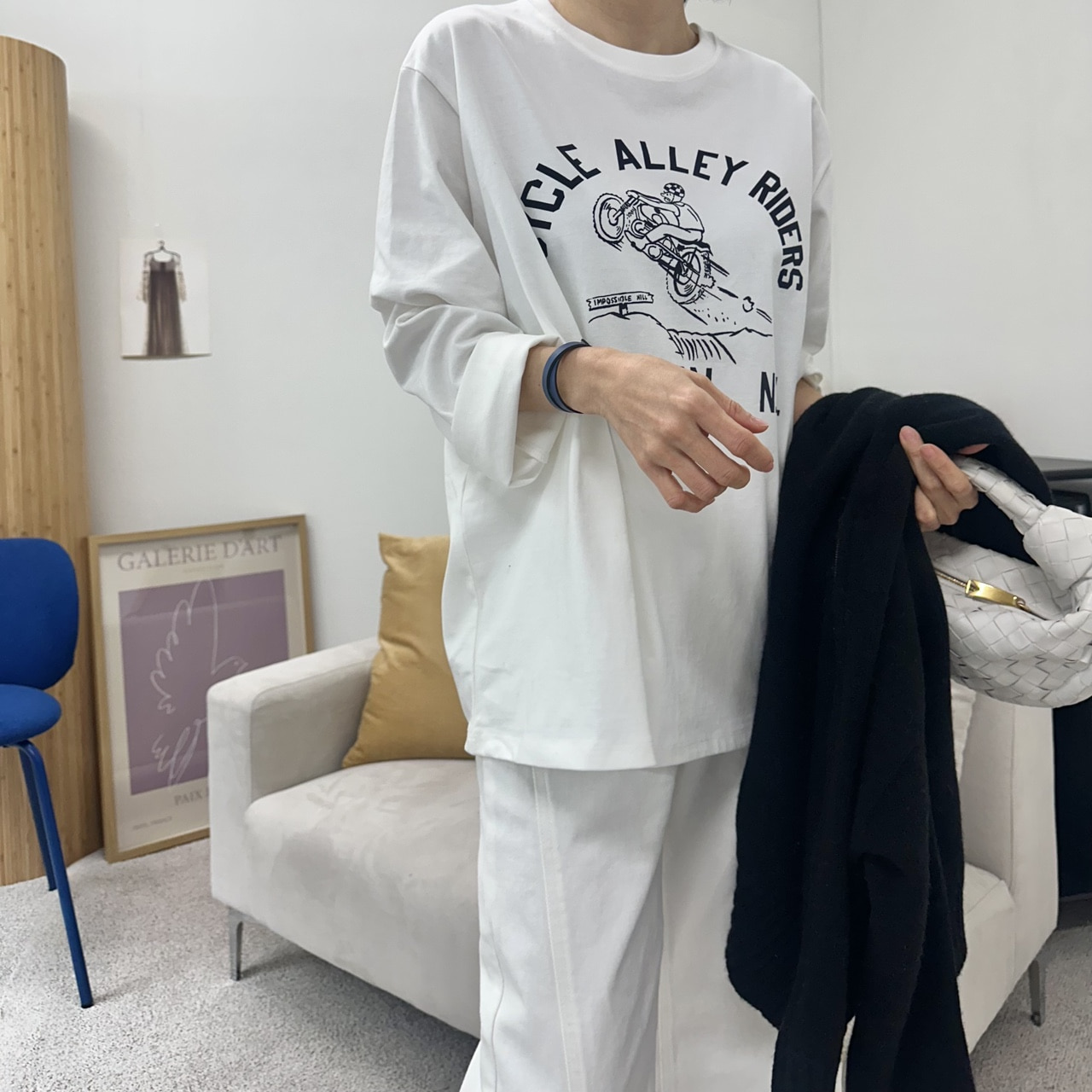 나염 루즈 티셔츠