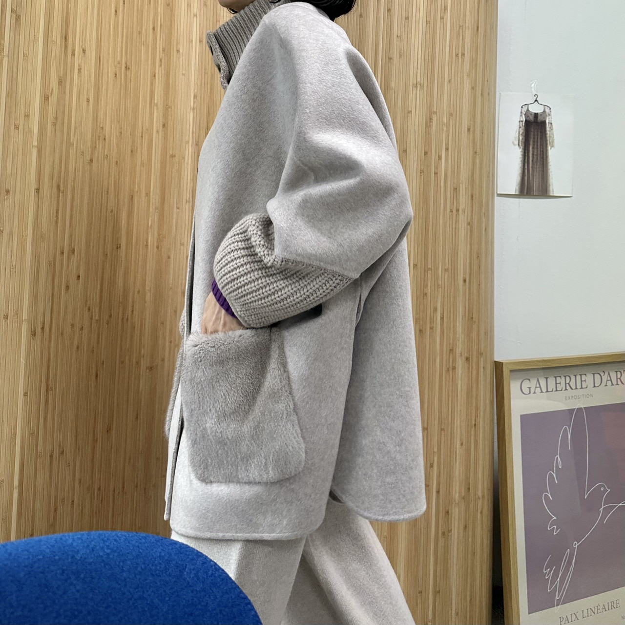 (꼭소장추천) 밍크 포켓 울캐시코트