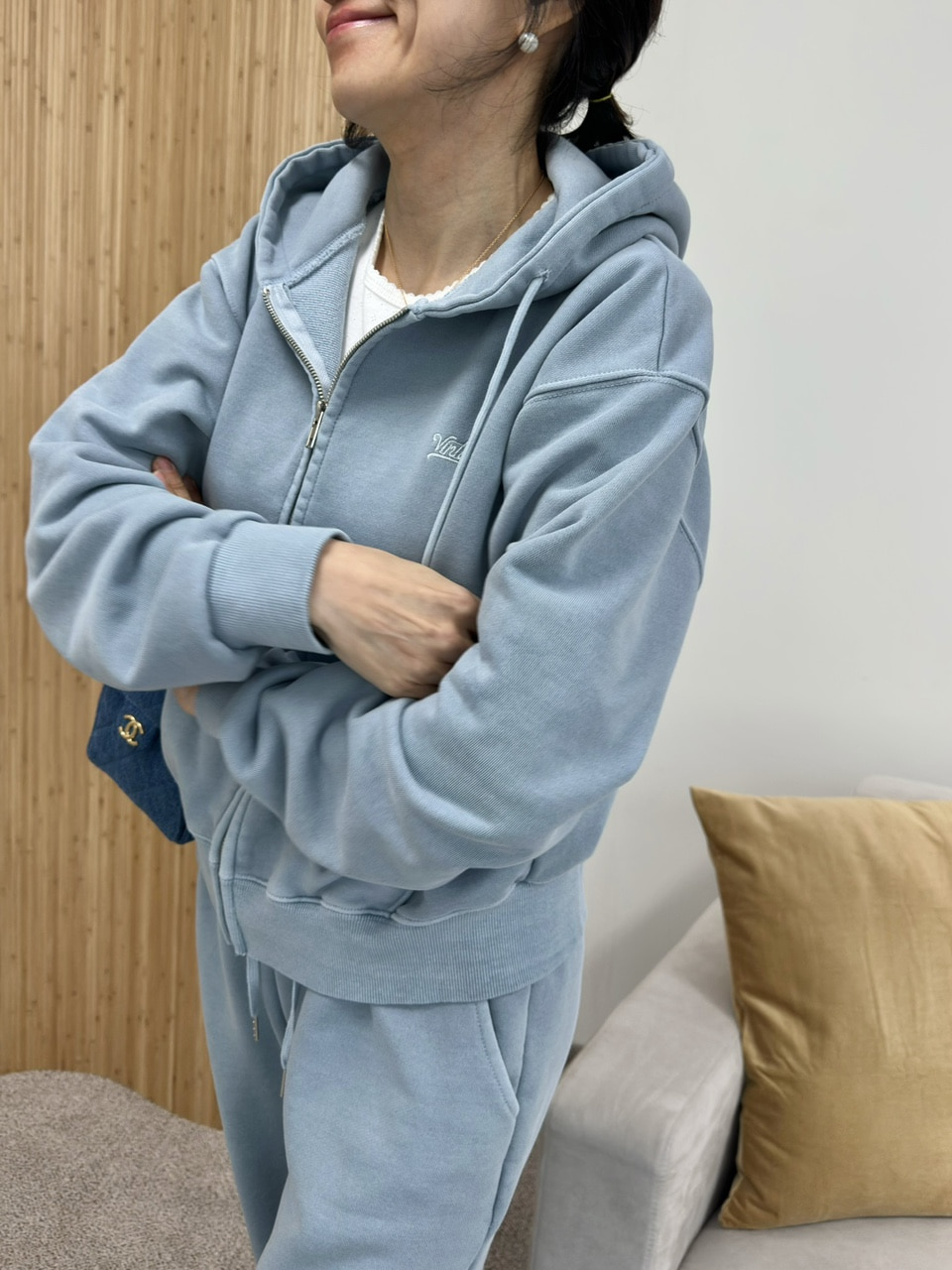(세트가능) 피그먼트 후드 집업