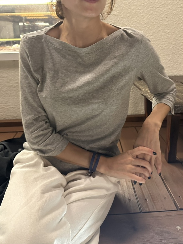 Boat Neck 7-Sleeve T-shirt