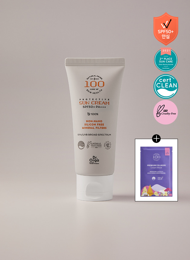 닥터올가 100 무기자차 선크림 SPF50+/PA+++ 제품, 온 가족이 함께 사용할 수 있는 무기자차 선크림