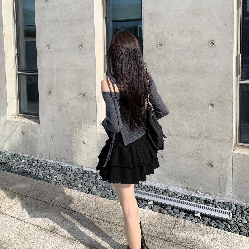 미니 스커트 모델 착용 이미지-S1L19