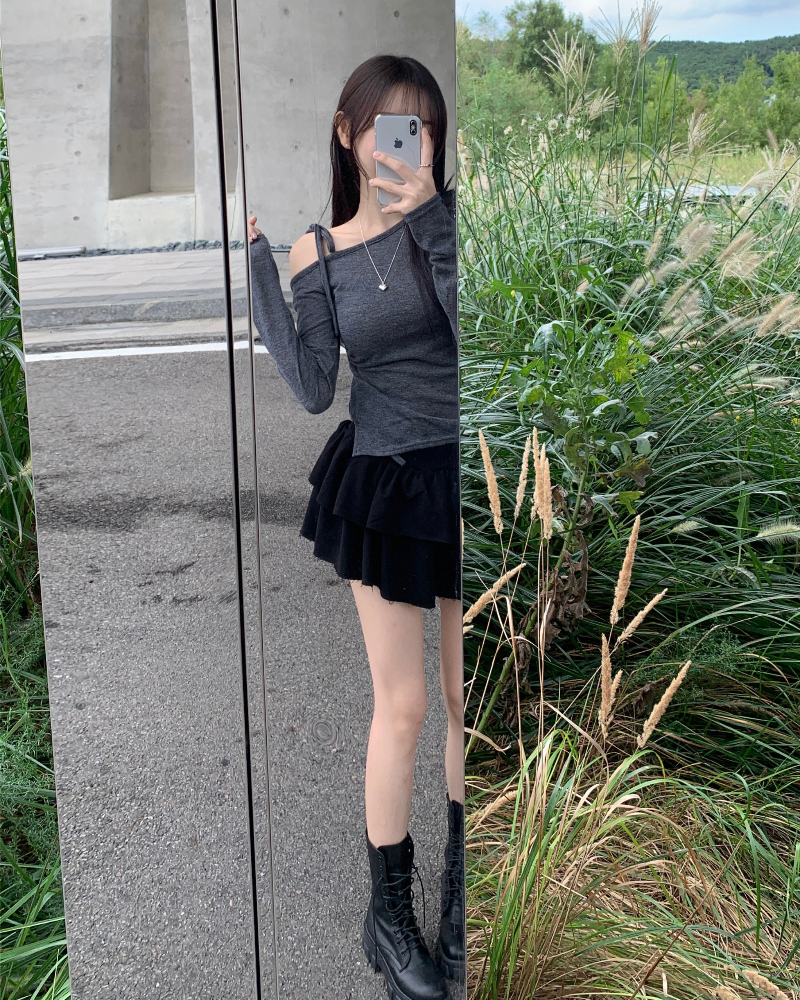 긴팔 티셔츠 모델 착용 이미지-S1L10