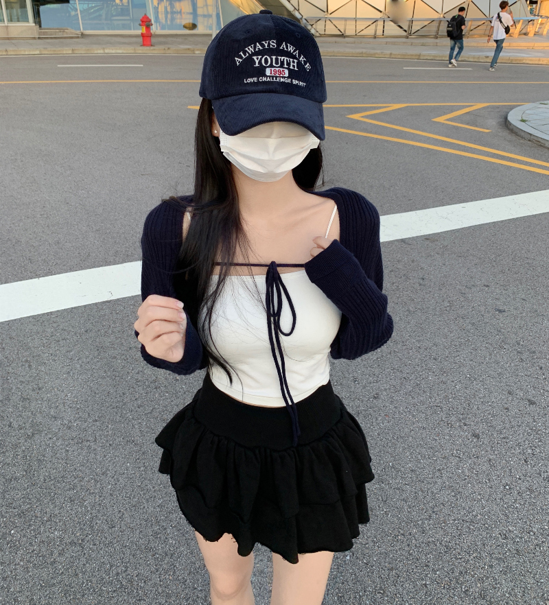 미니 스커트 모델 착용 이미지-S1L33