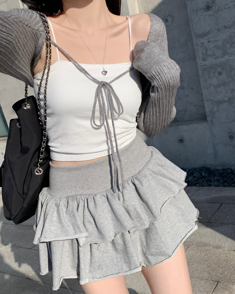 미니 스커트 모델 착용 이미지-S1L22