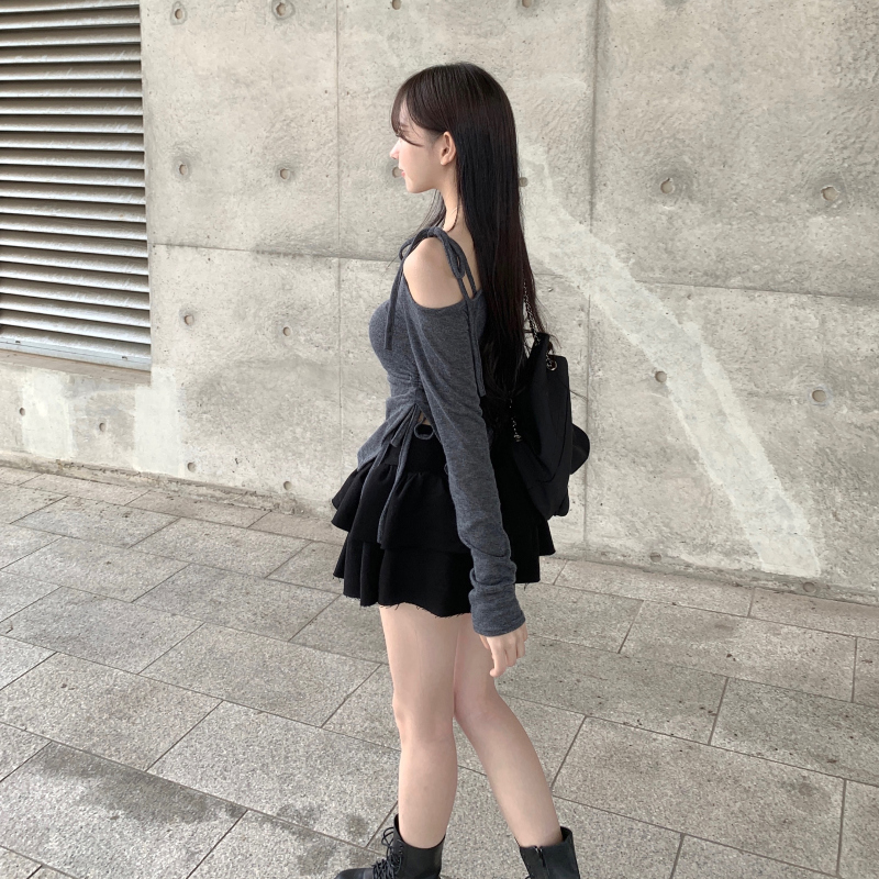 미니 스커트 모델 착용 이미지-S1L4