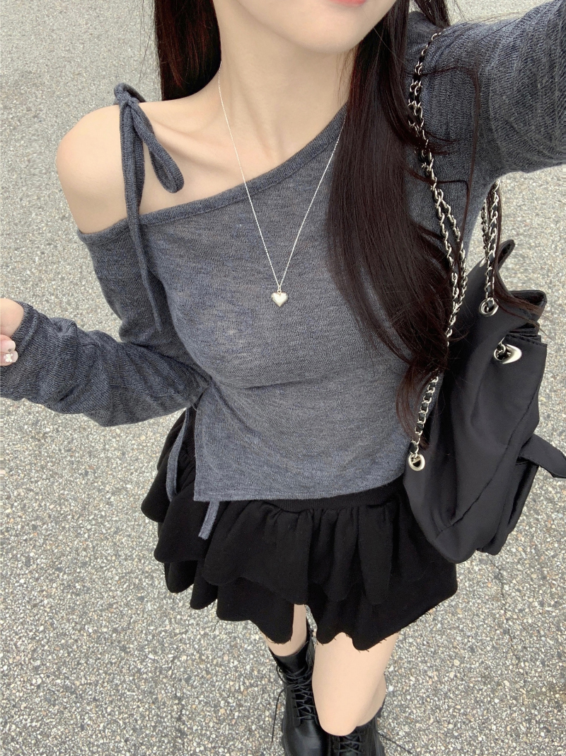 긴팔 티셔츠 모델 착용 이미지-S1L9