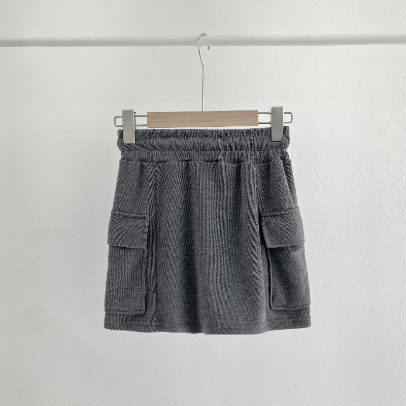 미니 스커트 그레이 색상 이미지-S3L4