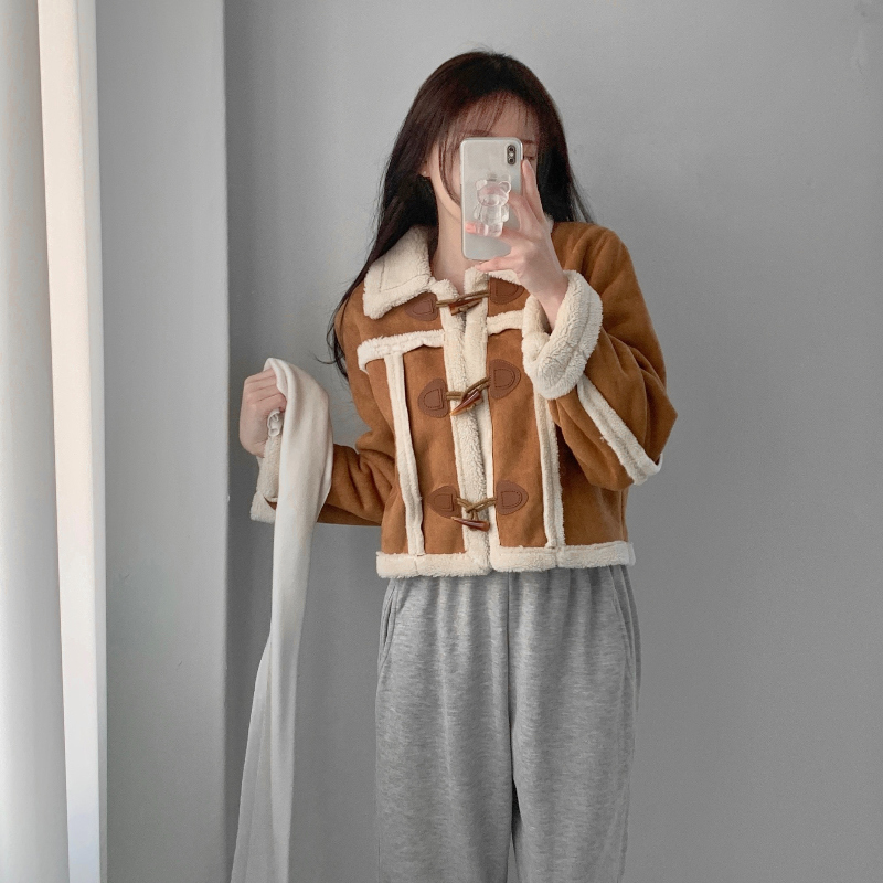 ボアスエードクロップドムートンコート | ファッション通販サイト NUGU