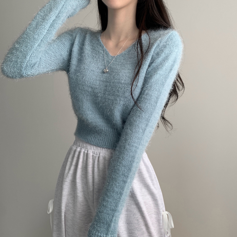 긴팔 티셔츠 모델 착용 이미지-S1L44