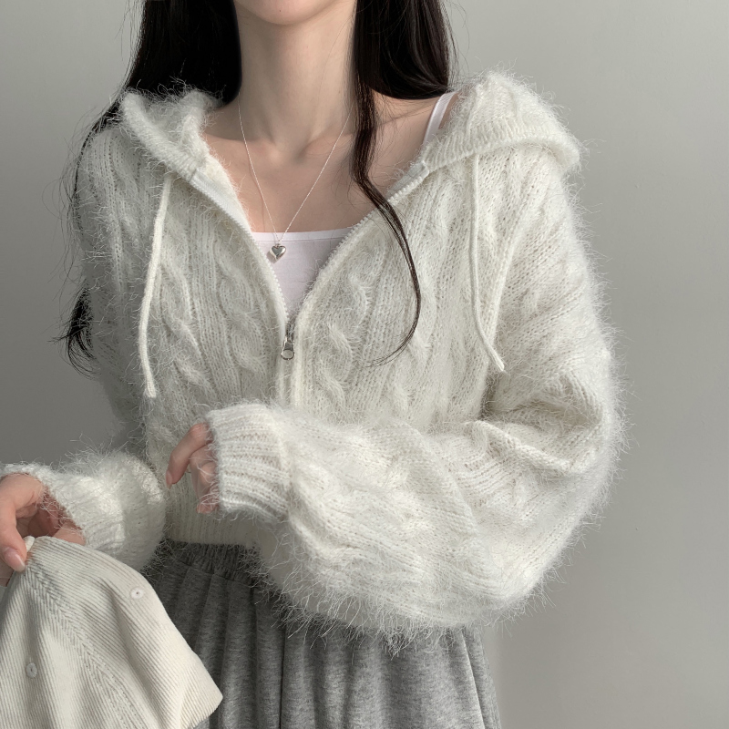 vabelogue アンゴラ　パーカー カラー 2WAY アンゴラパーカー | ファッション通販サイト NUGU