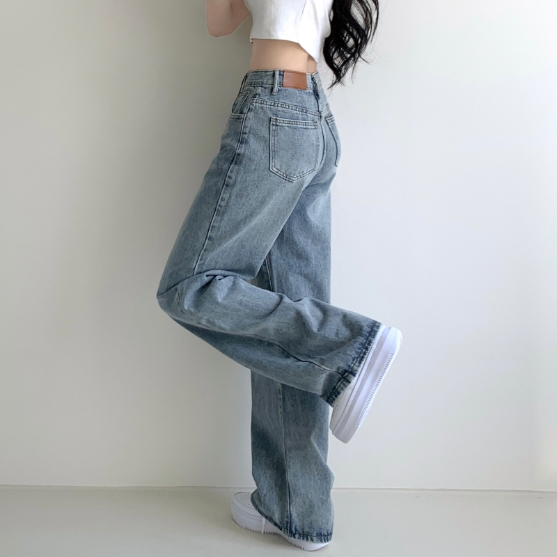 ["인생"데님🖤/기장선택/~XL] 올데이 하이웨스트 캣브러쉬 워싱 데님 와이드 팬츠 바지 키작녀 키큰녀 빅사이즈 청바지 상세 이미지 14