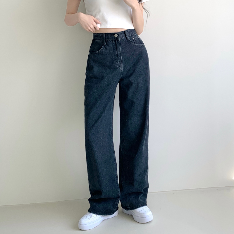 ["인생"데님🖤/기장선택/~XL] 올데이 하이웨스트 캣브러쉬 워싱 데님 와이드 팬츠 바지 키작녀 키큰녀 빅사이즈 청바지 상세 이미지 33