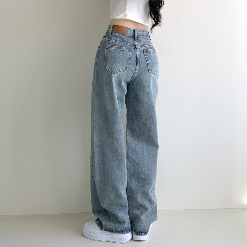["인생"데님🖤/기장선택/~XL] 올데이 하이웨스트 캣브러쉬 워싱 데님 와이드 팬츠 바지 키작녀 키큰녀 빅사이즈 청바지 상세 이미지 11