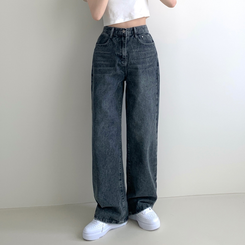 ["인생"데님🖤/기장선택/~XL] 올데이 하이웨스트 캣브러쉬 워싱 데님 와이드 팬츠 바지 키작녀 키큰녀 빅사이즈 청바지 상세 이미지 22