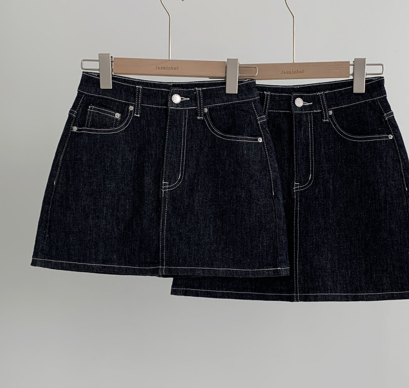 미니 스커트 그레이 색상 이미지-S1L26