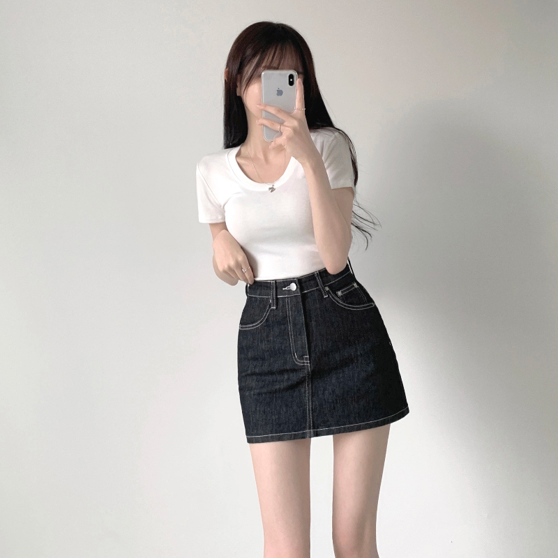 미니 스커트 모델 착용 이미지-S1L16