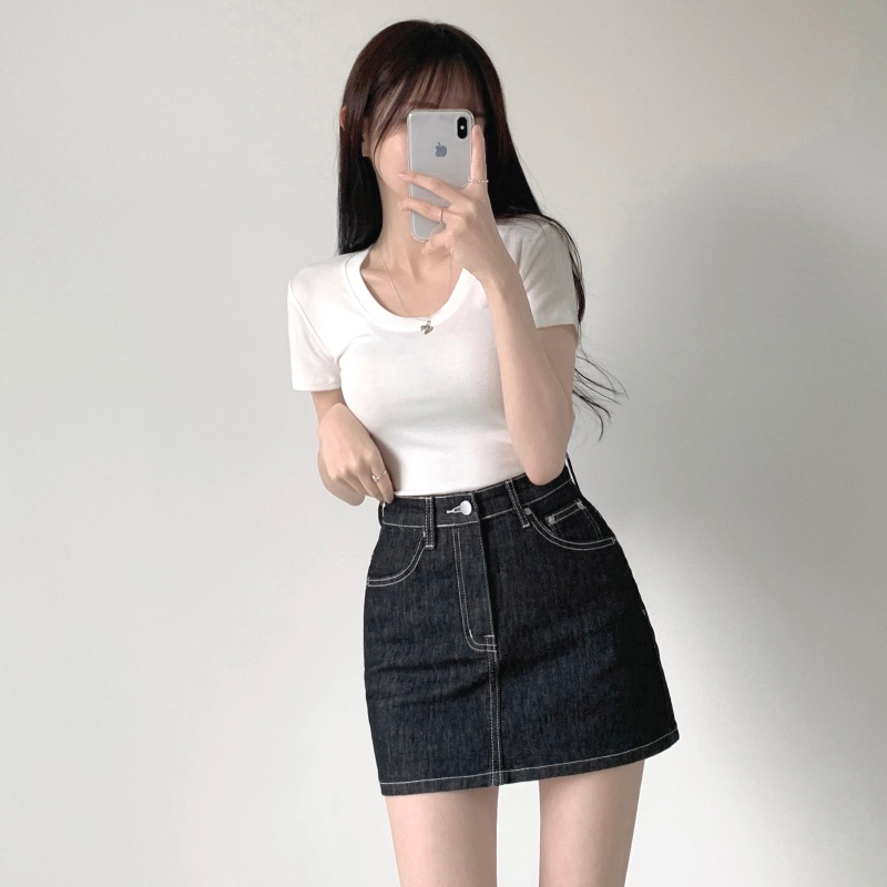 미니 스커트 모델 착용 이미지-S1L7