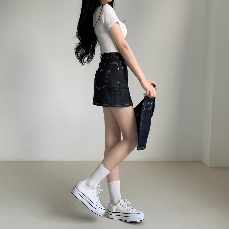 미니 스커트 모델 착용 이미지-S1L21