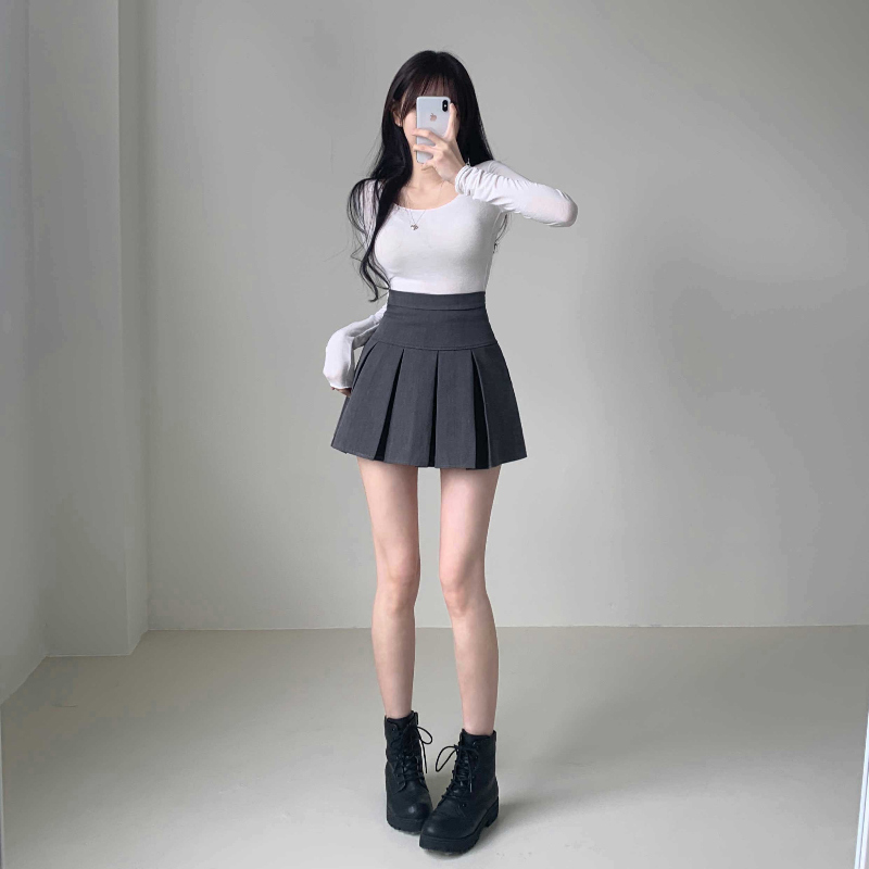 미니 스커트 모델 착용 이미지-S1L34