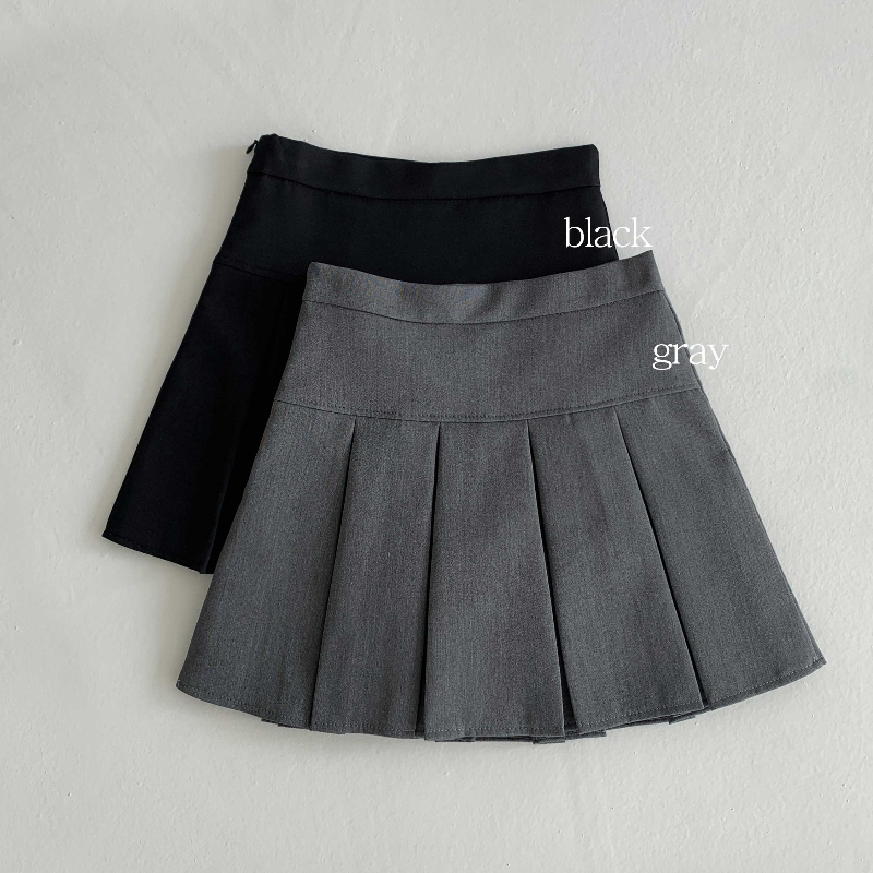 미니 스커트 차콜 색상 이미지-S1L50