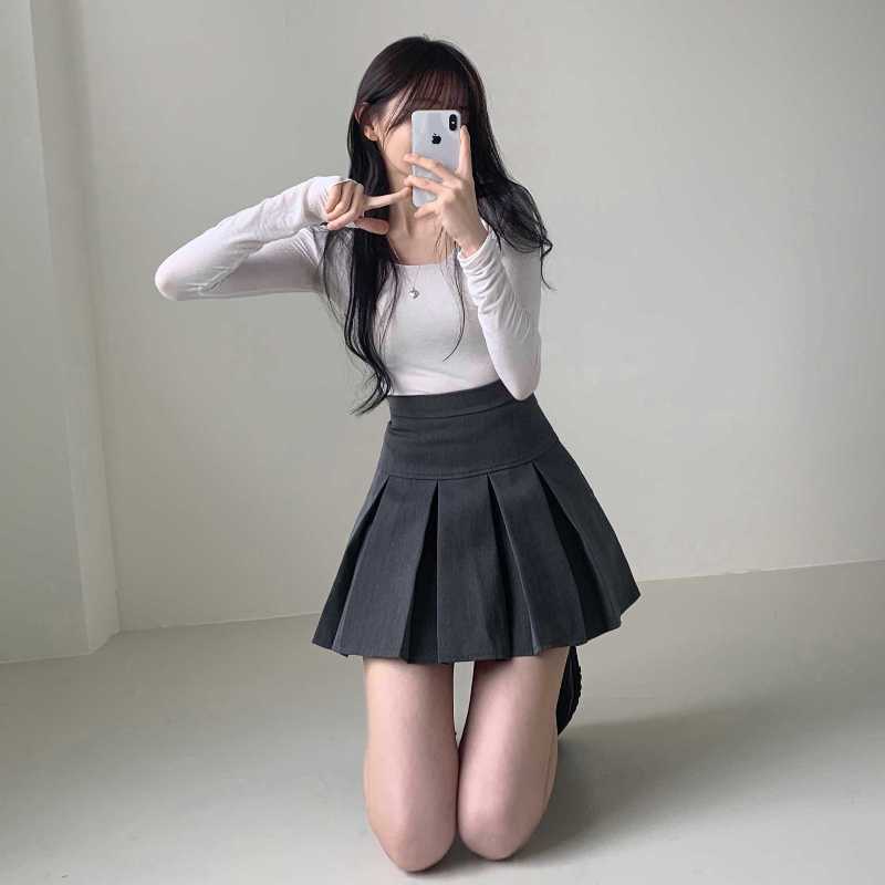 미니 스커트 모델 착용 이미지-S1L37