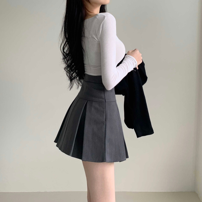 미니 스커트 모델 착용 이미지-S1L43