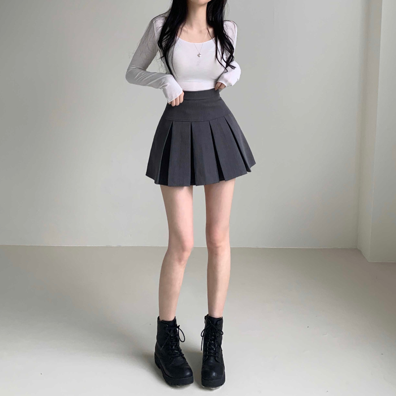 미니 스커트 모델 착용 이미지-S1L40