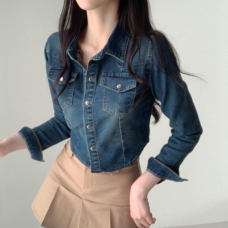 デニムクロップドジャケット | ファッション通販サイト NUGU