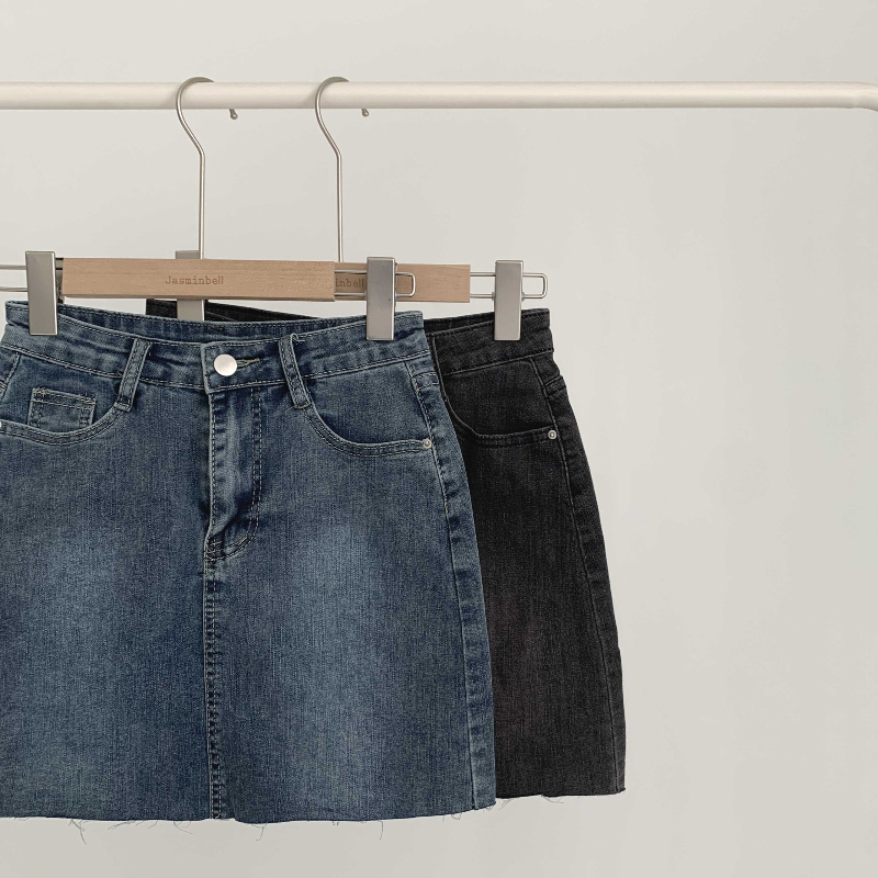 미니 스커트 차콜 색상 이미지-S1L22