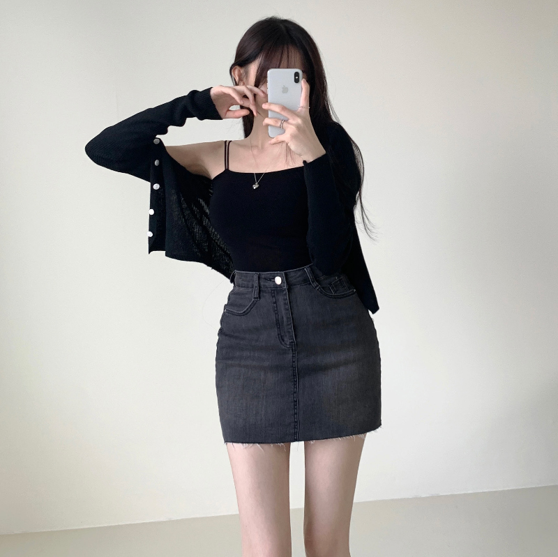 미니 스커트 모델 착용 이미지-S1L14