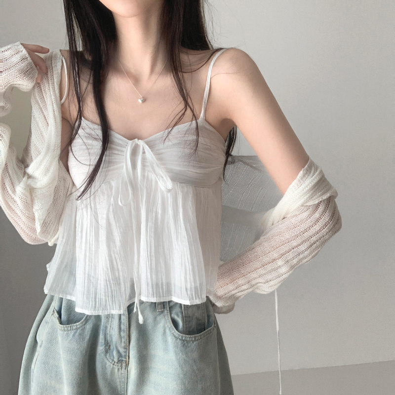 민소매 모델 착용 이미지-S1L13