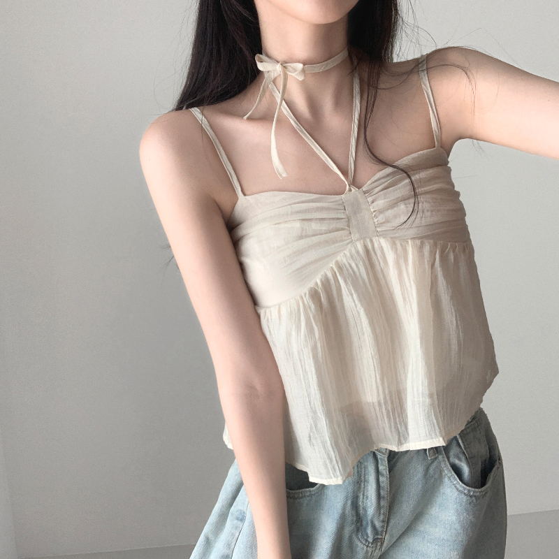 민소매 모델 착용 이미지-S1L4