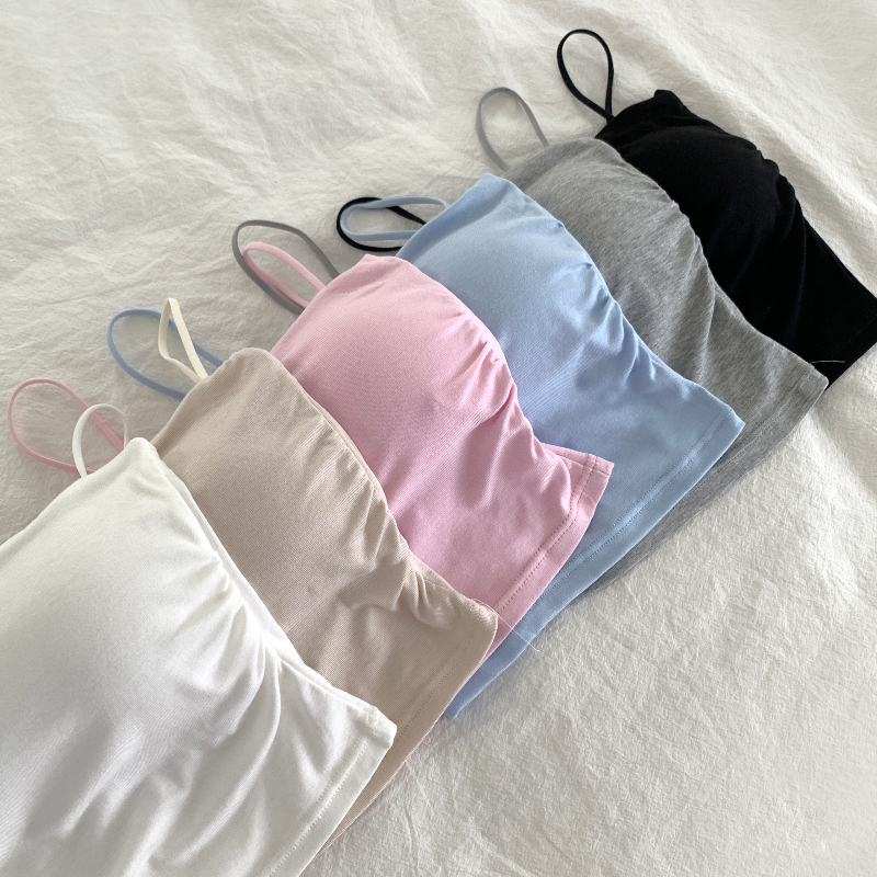 カップ付き]サイドシャーリングクロップドクロップドインナー