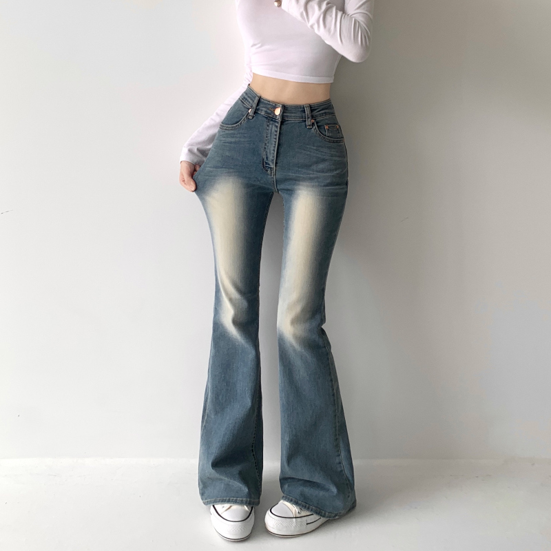 ハイウエストスパンブーツカットデニムパンツ | ファッション