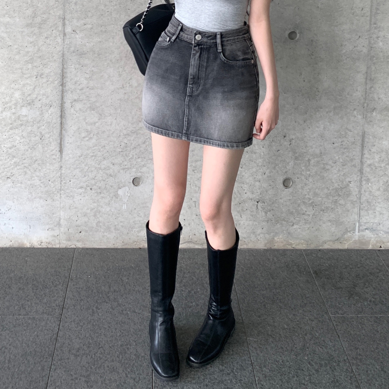 ヴィンテージウォッシュデニムミニスカート | ファッション通販