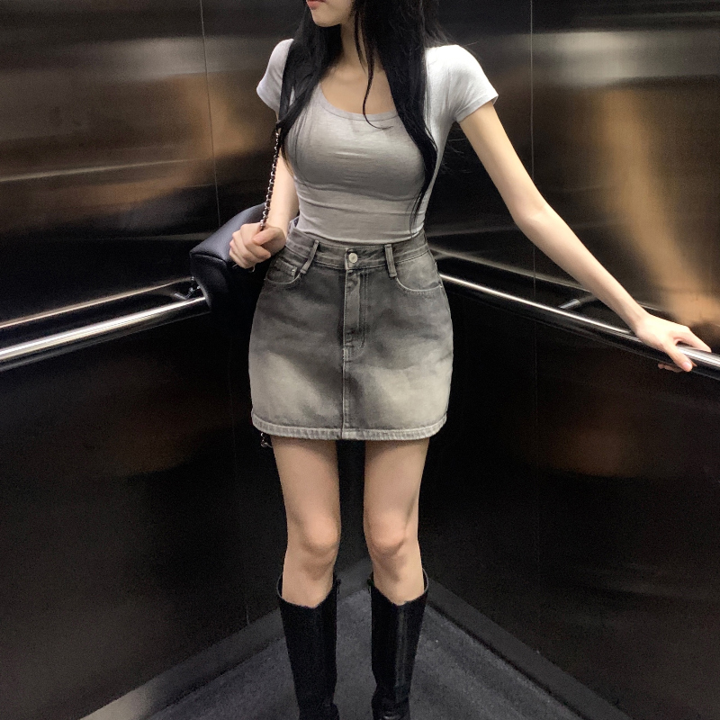 미니 스커트 모델 착용 이미지-S1L25