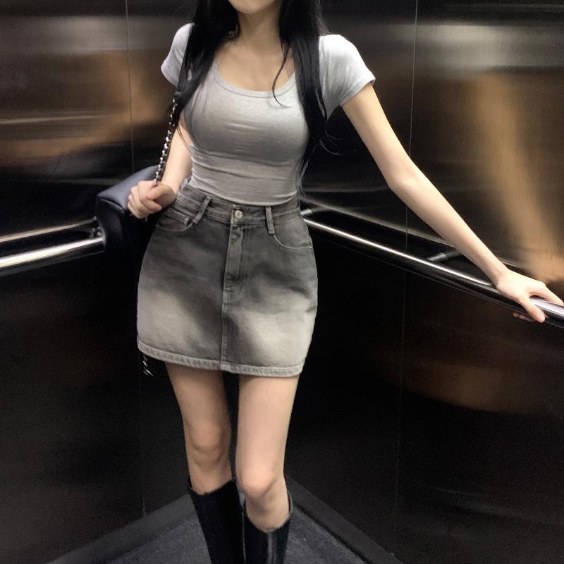 미니 스커트 모델 착용 이미지-S1L24