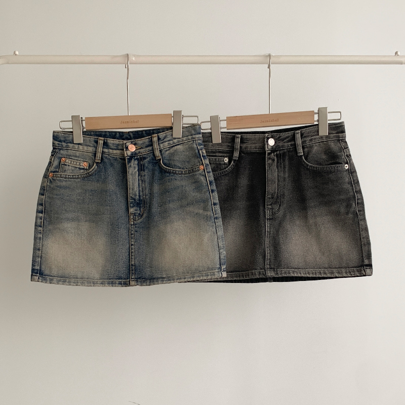 미니 스커트 차콜 색상 이미지-S1L27