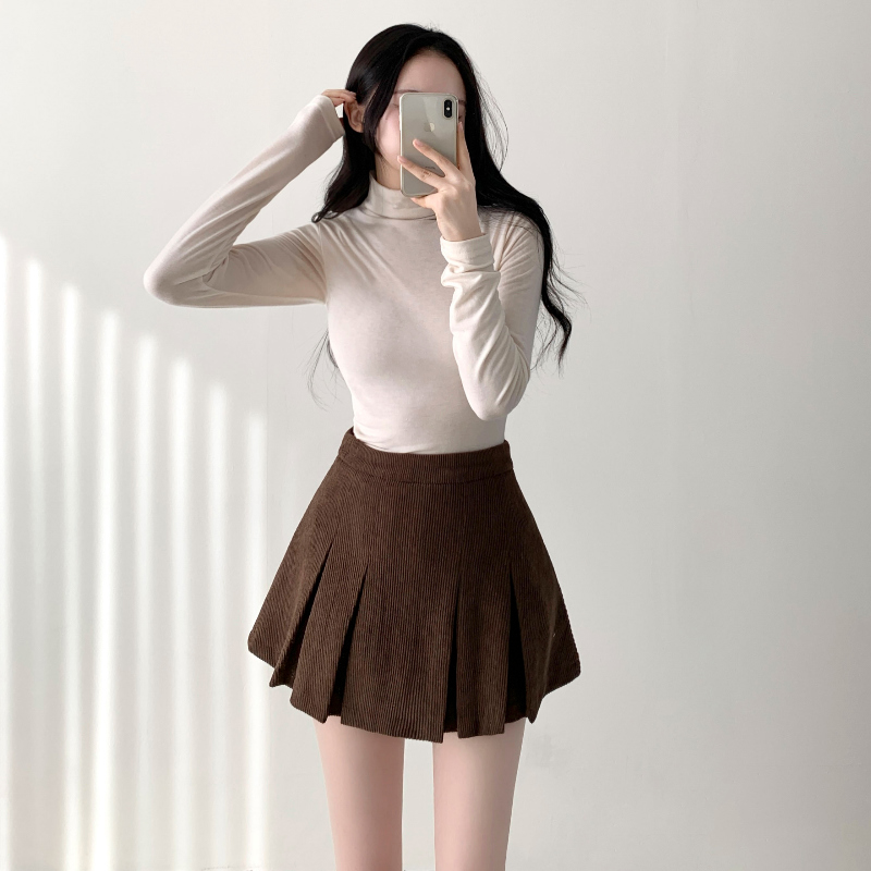 ✨美品✨45R✨コーデュロイ✨イージースカート✨KHAKI コーデュロイテニスプリーツスカート | ファッション通販サイト NUGU