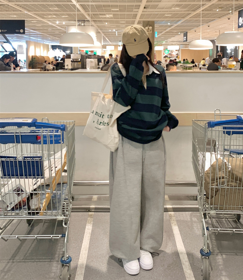 ストライプオーバーサイズ長袖ラガーシャツ | ファッション通販サイト NUGU