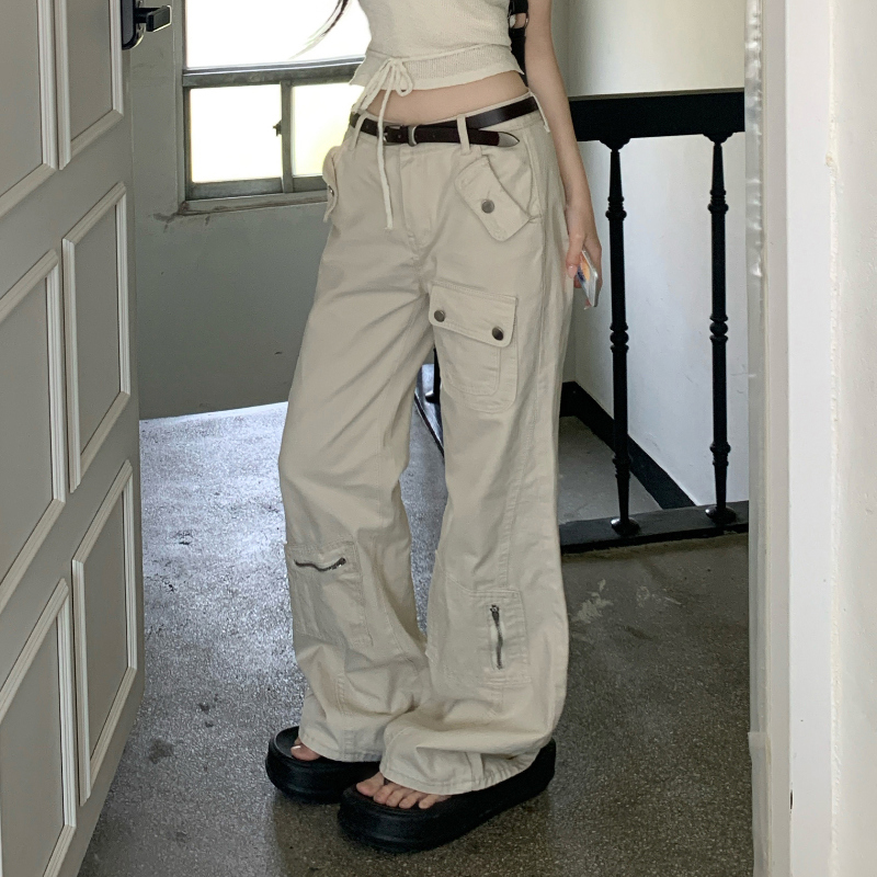 ヴィンテージポケットスリットカーゴセミブーツカットパンツ