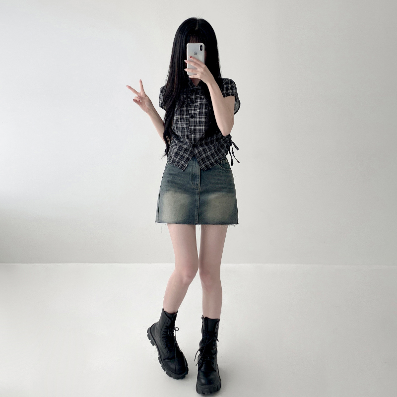 미니 스커트 모델 착용 이미지-S1L16