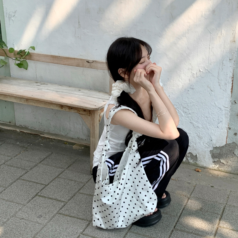 結び目ストラップドットショルダーバッグ | ファッション通販