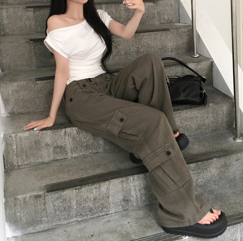 반팔 티셔츠 모델 착용 이미지-S1L28