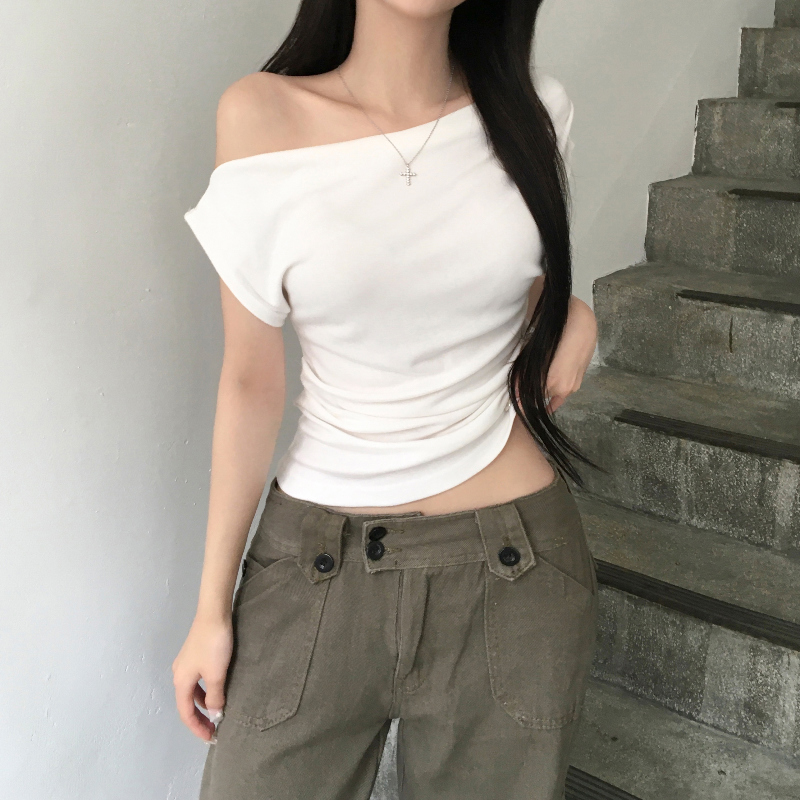 반팔 티셔츠 모델 착용 이미지-S1L24