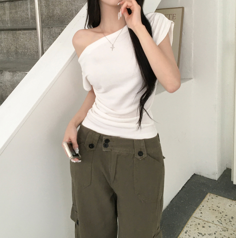 반팔 티셔츠 모델 착용 이미지-S1L15