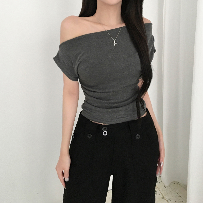 반팔 티셔츠 모델 착용 이미지-S1L37